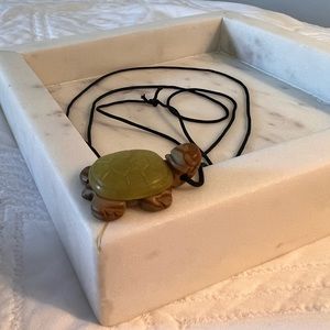 Stone Carved Turtle Pendant